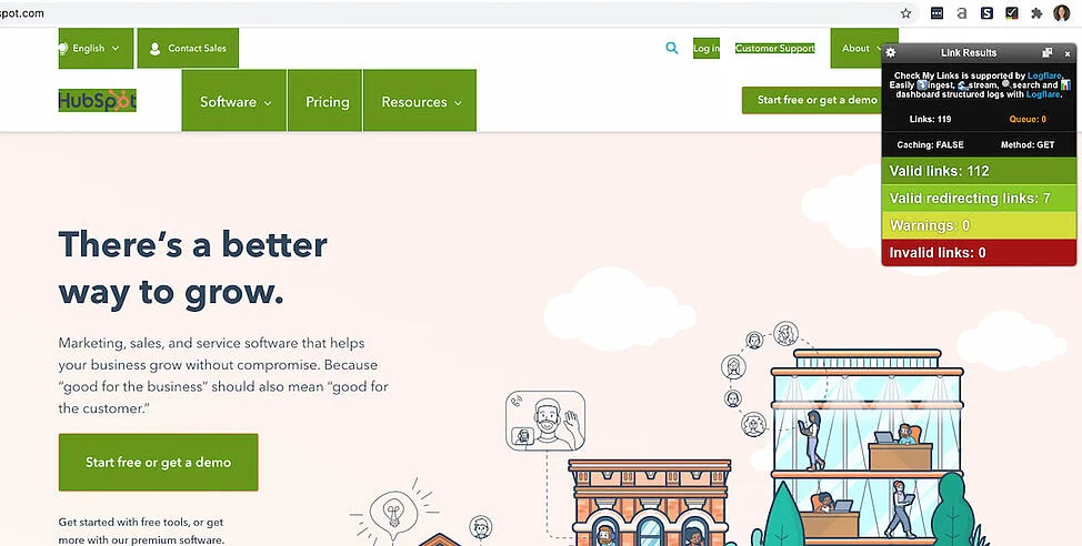 Check My Links - Offered by: logflare.app - hubspot